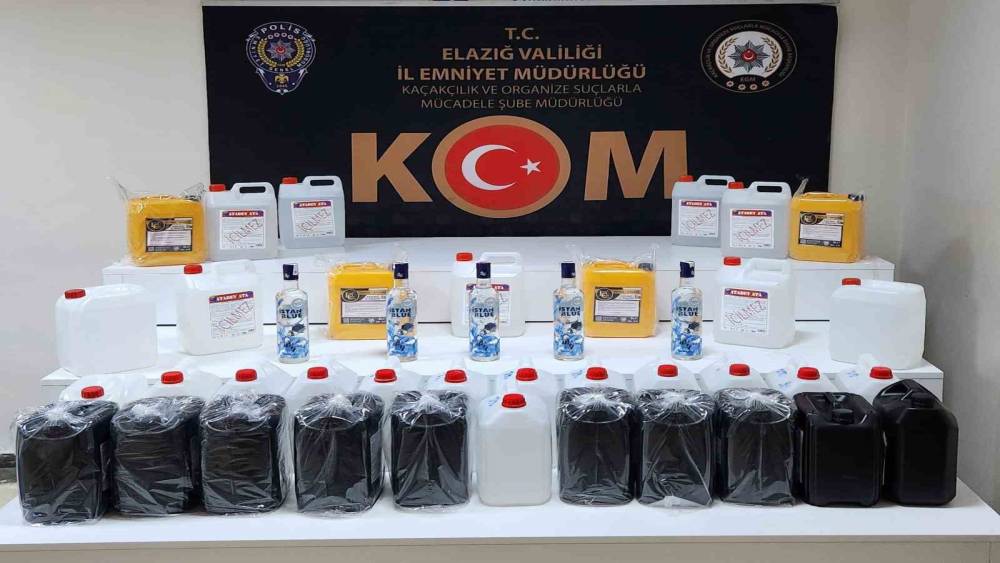 Elazığ’da 190 Litre Etil Alkol Ele Geçirildi: 11 Şüpheliye İşlem Yapıldı