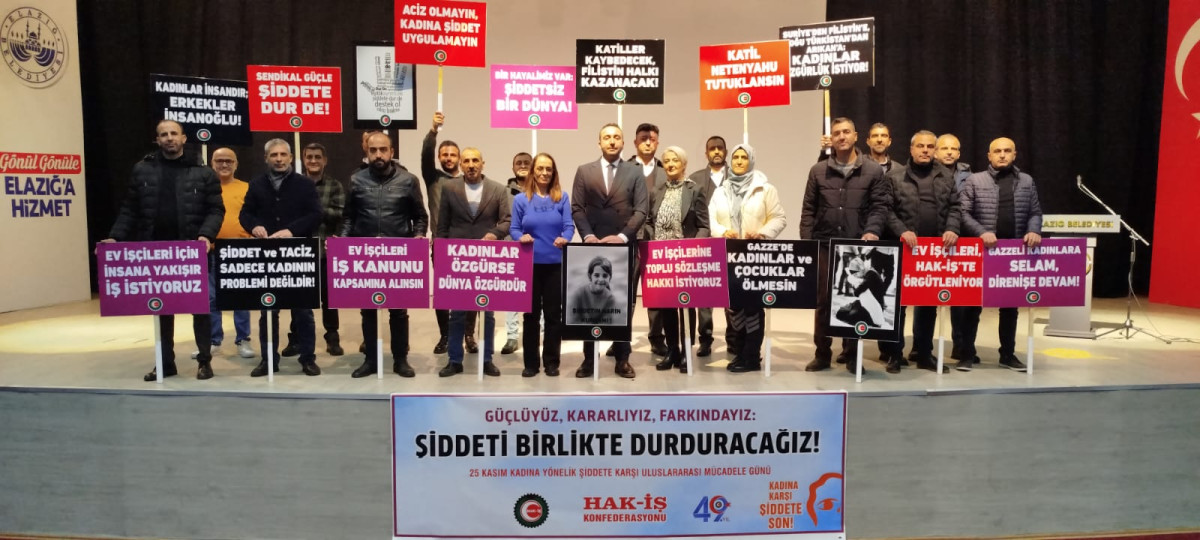 HAK-İŞ, 25 Kasım’da Kadına Yönelik Şiddete Karşı Güçlü Mesaj Verdi