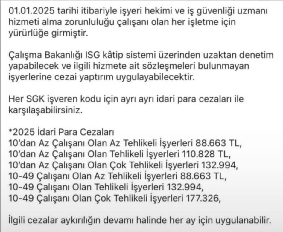 İşyerleri Dikkat! Zorunlu İş Güvenliği Hizmeti Yürürlüğe Girdi